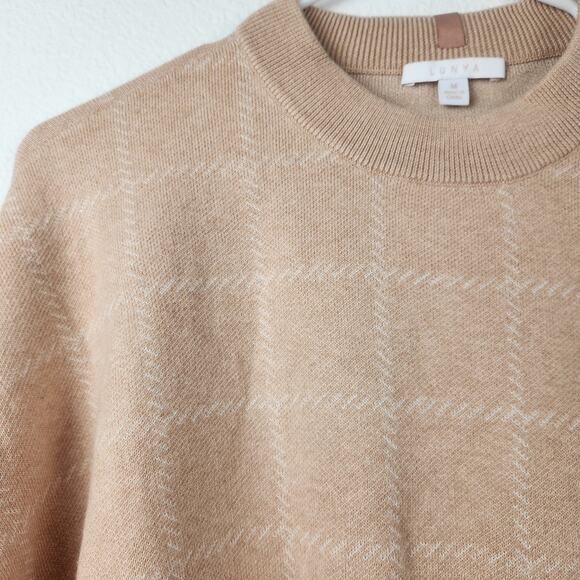 Lunya Cozy Silk Cotton Pullover Sweater in Nutmeg Tan Size Medium NWOT - Picture 3 of 8